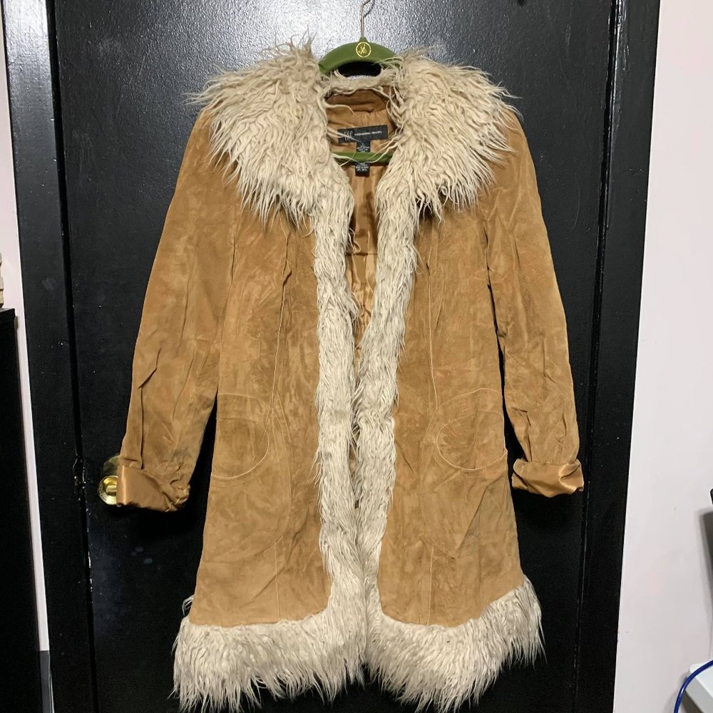 INC International Concepts Faux Suede Coat